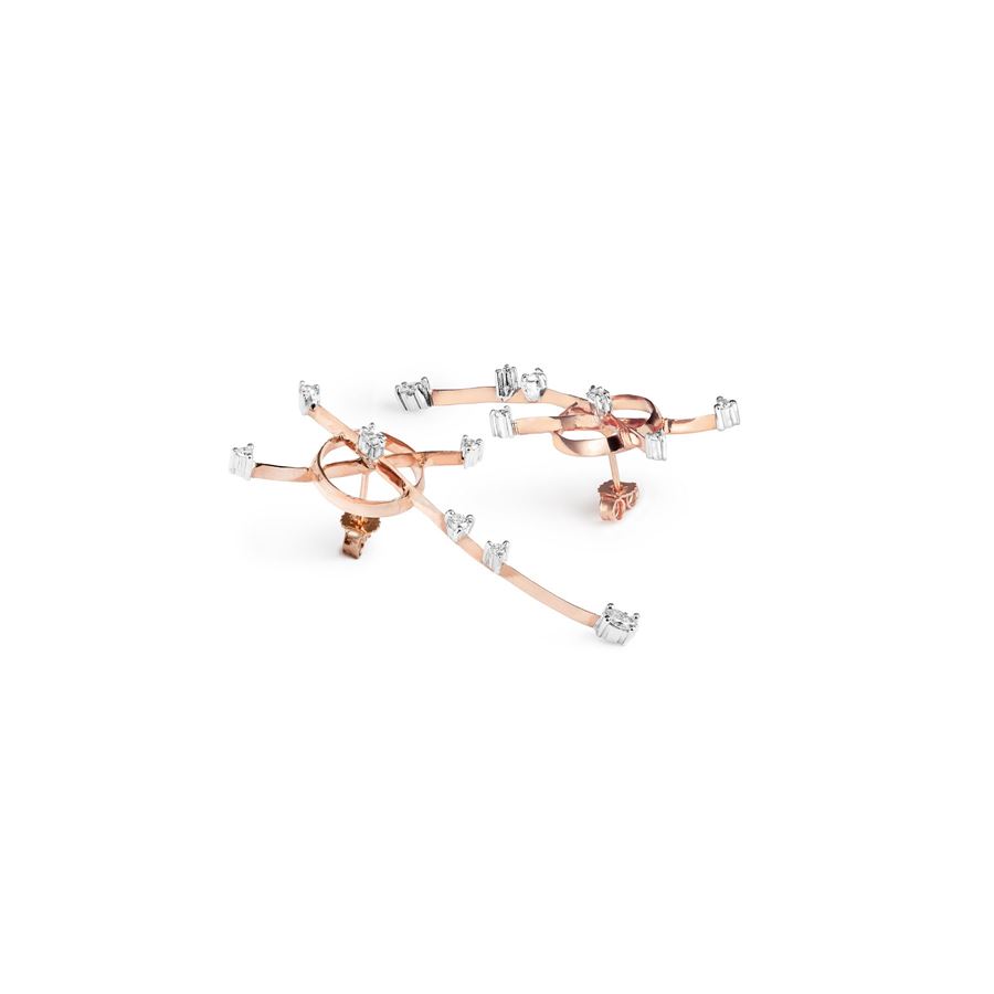 Rose gold 'Freccia' earrings BALANCE | OR FRECCIAAU9R CT. 0,62
